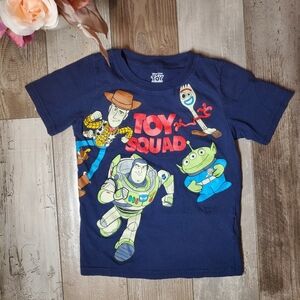 Disney Pixar Toy Story Size 5T Toddler Blue Graphic Short Sleeve Tee T-Shirt